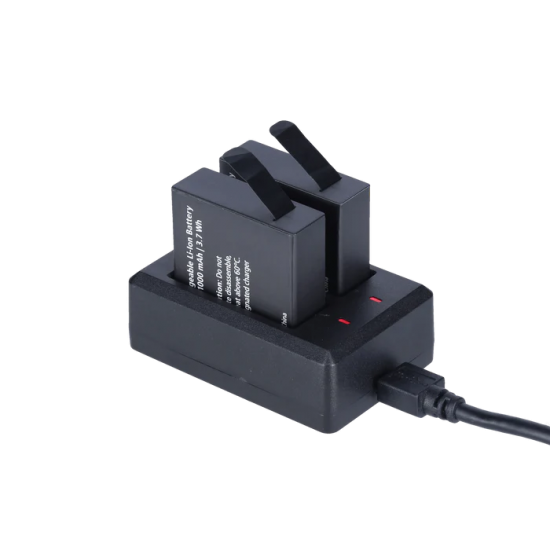 Baterijski komplet za akcijske kamere ROLLEI 6S/8S/9S/10S/11S (2x baterija + polnilna postaja)