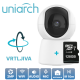 Uniarch UHO S2 - Notranja Wi-Fi Vrtljiva Kamera s 360° Pregledom in 128GB SD Kartico
